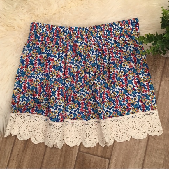 Socialite Nordstrom floral rayon lace hem skirt XS - Picture 6 of 6
